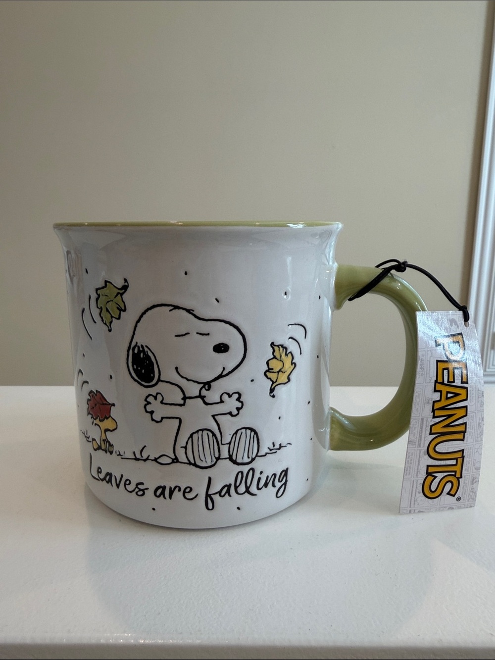 New Peanuts Snoopy LEAVES ARE FALLING Fall Mug 21oz